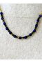 Natural Stone Lapis Hematite Natural Stone Women's Natural Stone Necklace Euk52Lps - 3