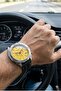 Sports Men's Wristwatch |   45 mm Steel Case, Yellow Dial, Silicone Strap, 5 Atm - 2