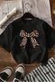 Women's Leopard Ribbon Printed Oversize T-Shirt - 2