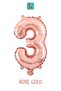 Rose Gold Color 3 Number Foil Balloon 76 cm Birthday Party Decoration
