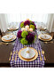 Plaid, Ruffled, Gingham-Check Table Runner