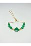 Green Aventurine Good Luck & Fortune Bracelet – Steel + Gold Detailed Stone Model - 5