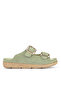 , Women's Genuine Leather Slippers 1611008Zm200 Green
