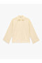 Viscose Blended Classic Collar Long Wide Sleeve Oversized Shirt - 3
