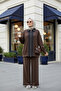 Nordic Selanik- Oversized Suit with Embroidered Detail | Acıkahve - 2