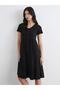 V-Neck Gathered Dress