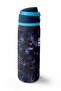 Black Purple Pink Patterned Steel Thermos with Straw and Direct Drinking Feature 800 ml 38587 - 4
