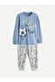 Crew Neck Printed Boys' Pajama Set (S6)