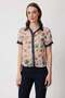 Floral Patterned Short Sleeve Blouse