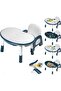 Kids Learning Desk, With Gadgets, Activity Table and Chair Set, Height Adjustable Educational Desk w