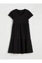 V-Neck Gathered Dress - 5