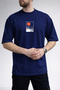 Men's Rising Sun and Sea Wave Navy Blue T-Shirt - 2