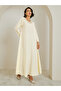 Women Yellow Linen Embellished Jalabiya - 3