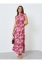 Women Floral Print Sleeveless Midi Dress - 3