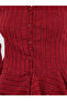 Women Burgundy Ribbed Top and Pyjama Set - 4