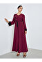 Women Burgundy Embroidery A-Line Jalabiya