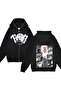 Black Unisex Hooded Zippered Cardigan