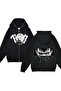 Black Unisex Hooded Zippered Cardigan