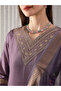 Women Purple Embroidered Kurta with Pant and Printed Dupatta Set - 4