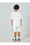 Boys White Cotton T-Shirt and Shorts Set - 5