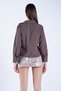 Brown V-Neck Asymmetrical Cut Button Detailed Poplin Shirt Alc-X15118 - 6