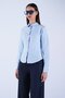 Blue Gold Pearl Button Detailed Slim Fit Poplin Shirt Alc-X15114 - 2