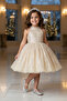 Beaded Sequined Girls' Formal Sleeveless Puffy Dress