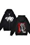 Black Unisex Hooded Zippered Cardigan
