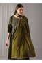 Women Green Ethnic Print Straight Kurta with Pant and Dupatta Set - 7