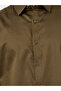 Men Olive Cotton Lycra Slim Fit Full Sleeve Shirt - 3
