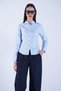 Blue Gold Pearl Button Detailed Slim Fit Poplin Shirt Alc-X15114 - 4