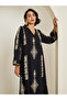 Women Black Embroidered A-Line Jalabiya - 2