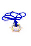Blue Rudder Design Bronze Necklace
