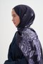 Floriva Monogram Floral Shawl Dark Purple - 3