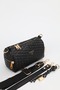 Women's Braided Black Lock Charm Detailed Shoulder and Crossbody Bag Alice - 8