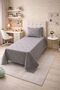 Ellsi Single Bedspread Made of %100 Cotton, Waffle Pique and Buttoned Pillowcase