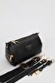 Women's Patternless Black Lock Charm Detailed Shoulder and Crossbody Bag Alice - 8