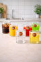 Borosilicate 6-Piece Glass Soft Drink Cups 370ml Heat Resistant Transparent Glass Cup Set Kw-1052