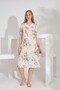 Angelique Bamboo Fabric Short Sleeve Lace and Button Detailed Floral Patterned Nightgown 22540