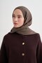 Grace Monogram Floş Şal Soft Kahve - 4