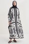Atlas Black Floral Kaftan