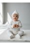 Baby Patterned Snap-On Bodysuit, Booties and Hat Three-Piece Set - 7
