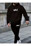 Shark Printed Hoodie Jogger Bottom Tracksuit Set