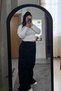 Women's Plus Size Baggy Jean Pants - Black - 2