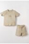 Li̇mi̇ Baby Boy & Children's Soft, Flexible, Structured Cotton Combed Shorts Set
