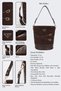 Women's Brown Suede Belt Detail Bucket-Style Hand, Shoulder and Crossbody Bag Carla - 8