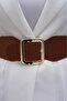Gold Buckle Elastic Belt Corset Belt Dress Belt Shirt Belt Coat Belt - 3