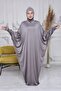 Batwing Sleeve Combed Cotton Prayer Dress - 2