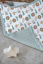 Double-Sided Baby Blanket, 100% Cotton Waffle Pique - Cute Animals - 100 X 150 cm - 2