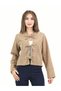Women's Tie-Up Short Cashmere Milk Coffee Jacket